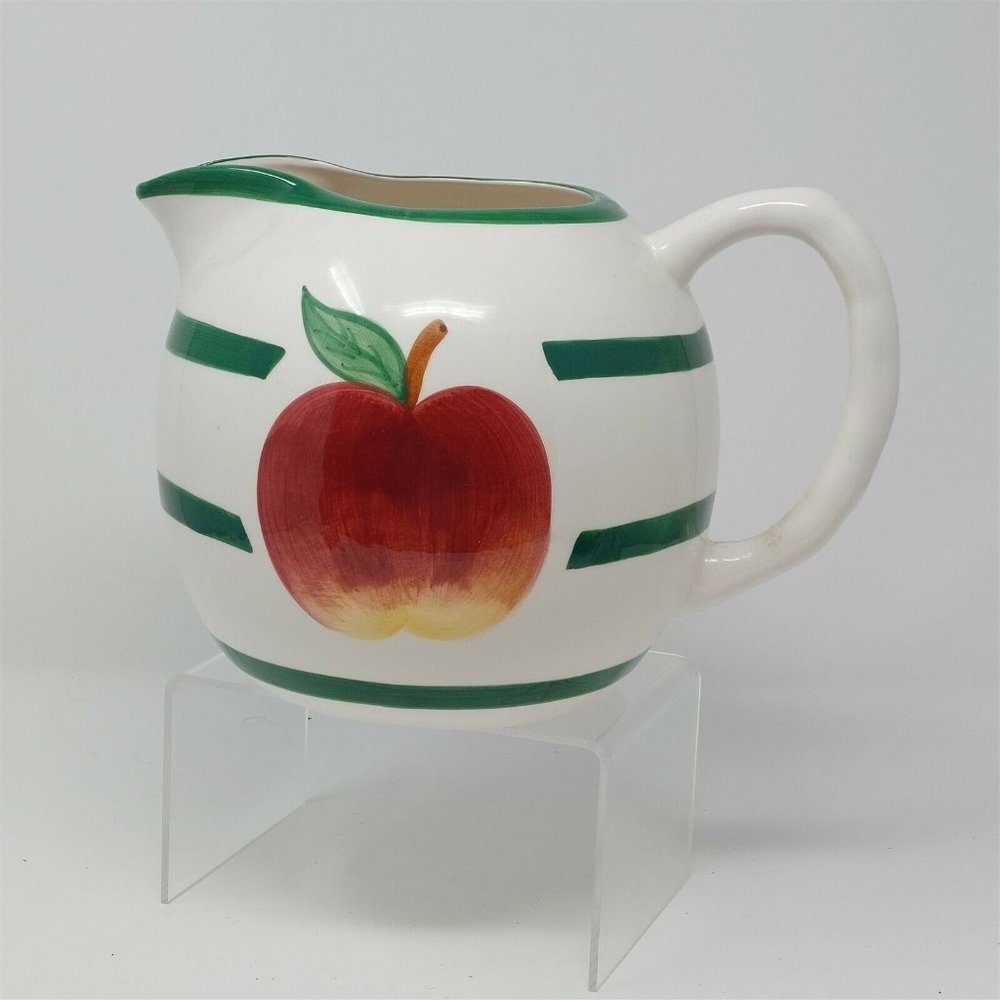 Water Beverage Pitcher Apple Motif Asia Master Group Hallmark Vintage Decor 7"